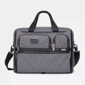 Alpha X Men's Expandable Organizer Gray Laptop Bag