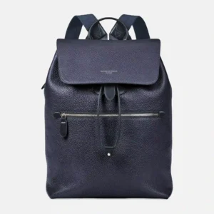 Aspinal Of London Women's Navy Reporter Leather Backpack