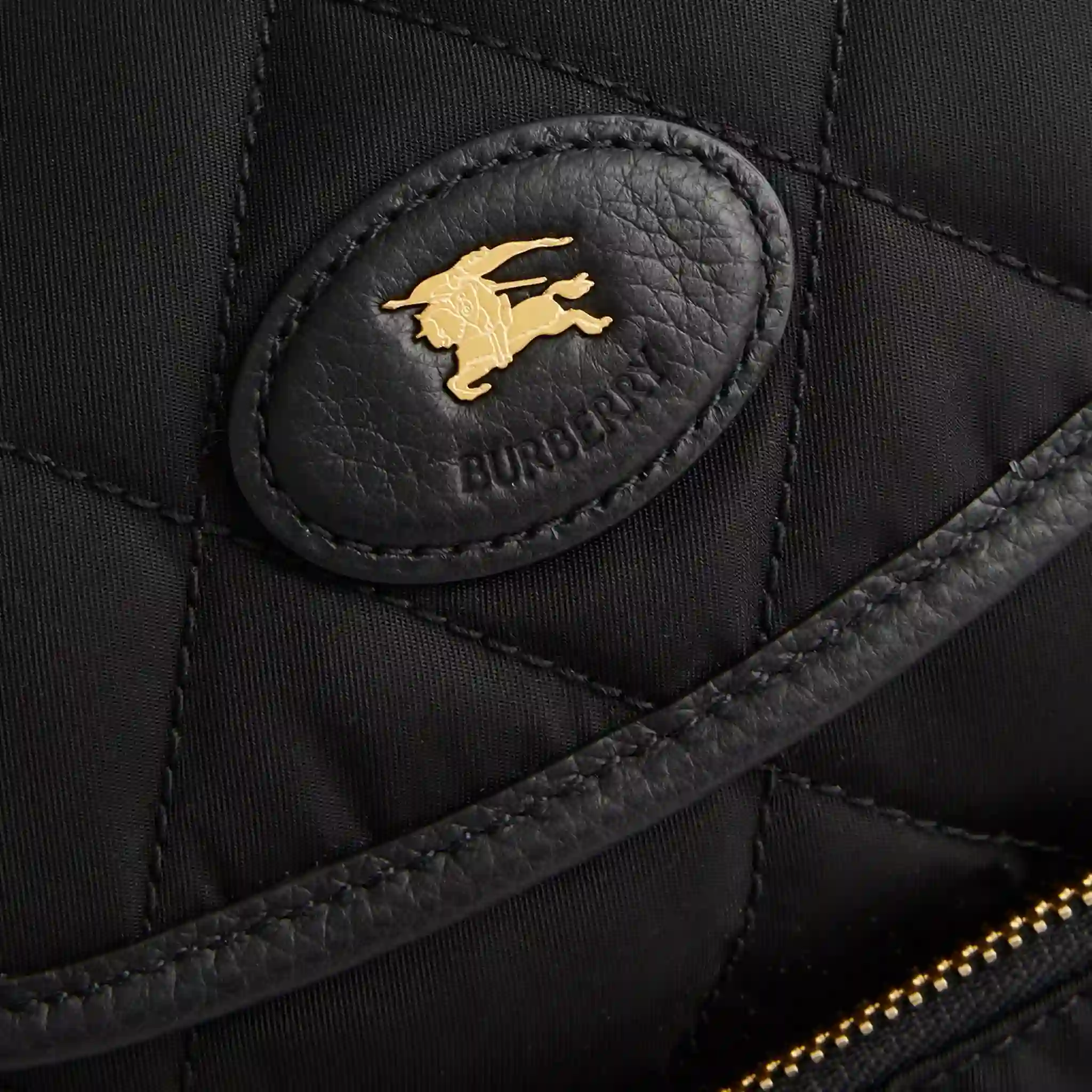 Burberry Men's Mini Horseshoe Woven Black Backpack