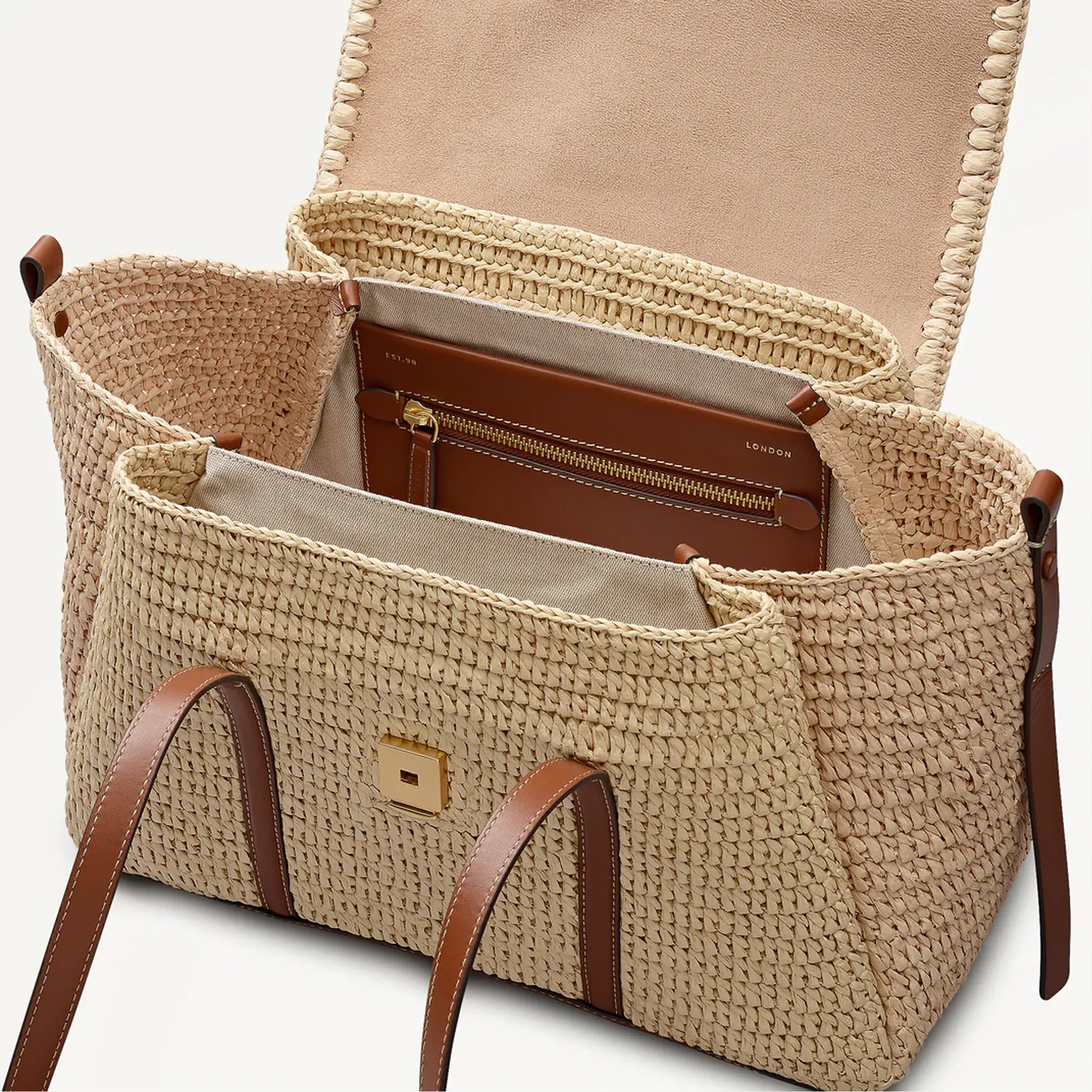 Chancery Flapover Shoulder Bag Inside