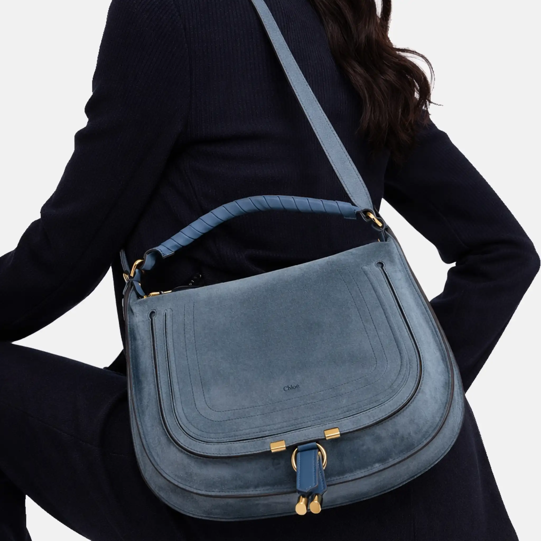 Chloe Women's Marcie Large Hobo Suede Crossbody Bag