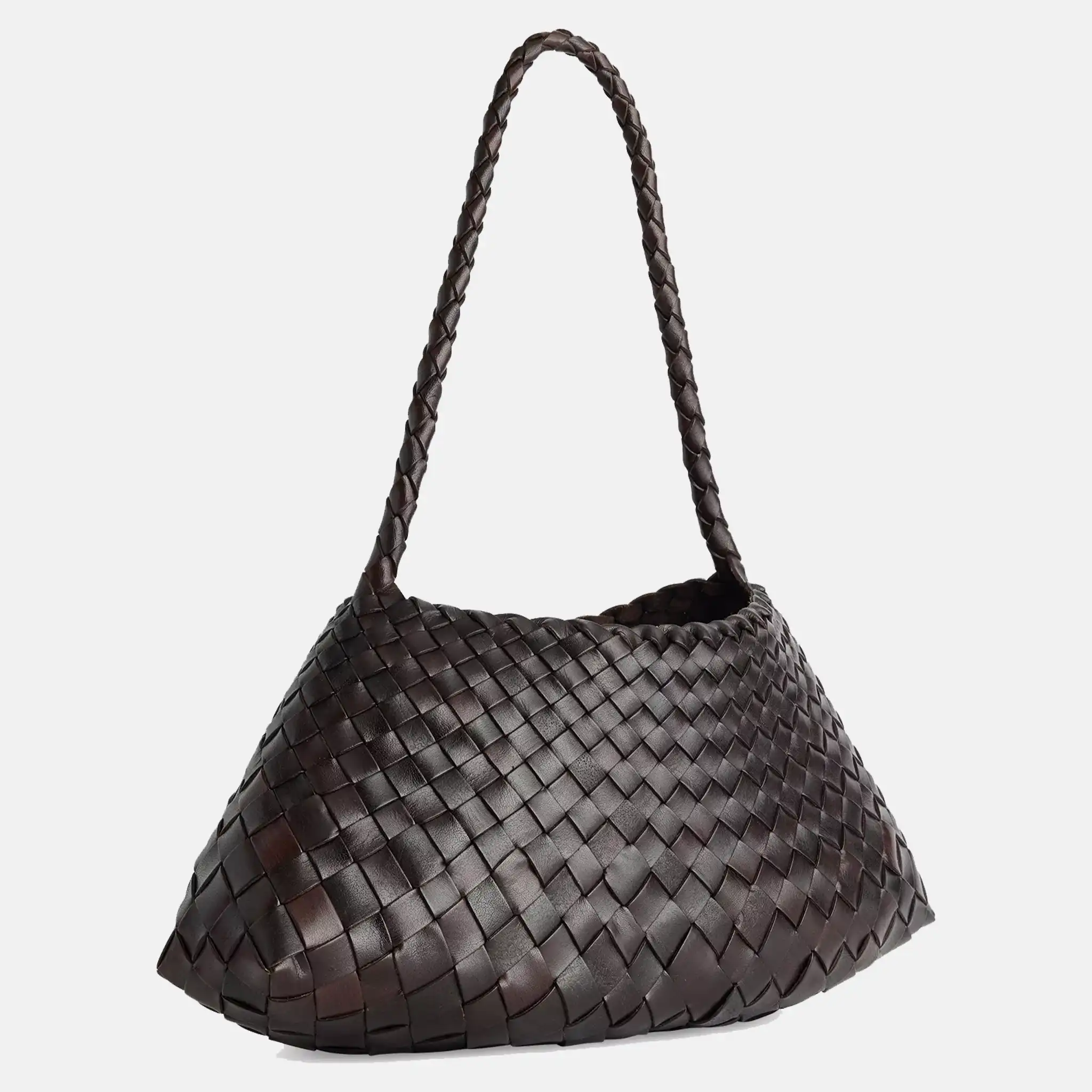 Dragon Diffusion Women's Rosanna Small Dark Brown Leather Shoulder Bag