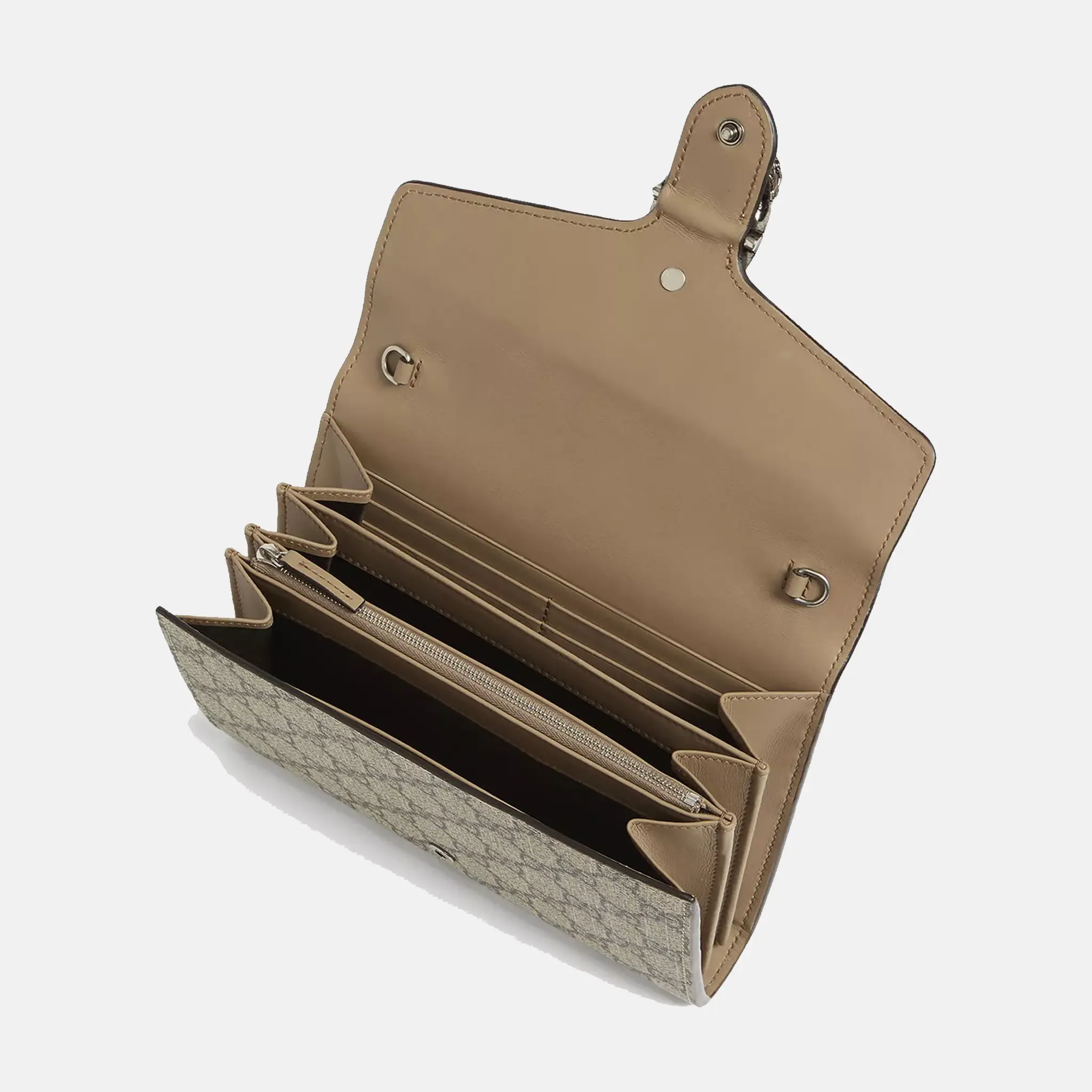 Gucci GG Women's Dionysus Supreme Canvas Wallet With Chain