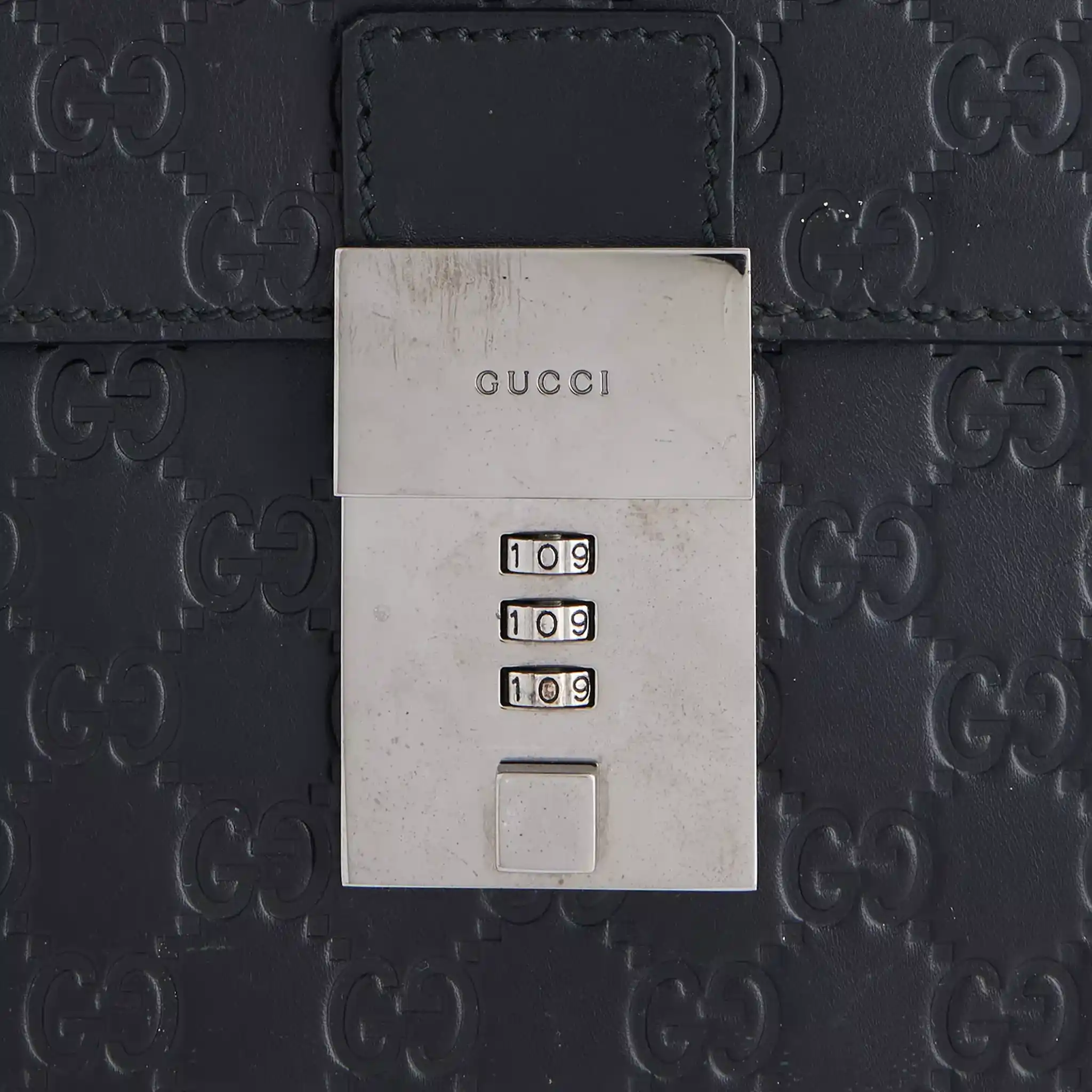 Gucci Men's Black Guccissima Briefcase