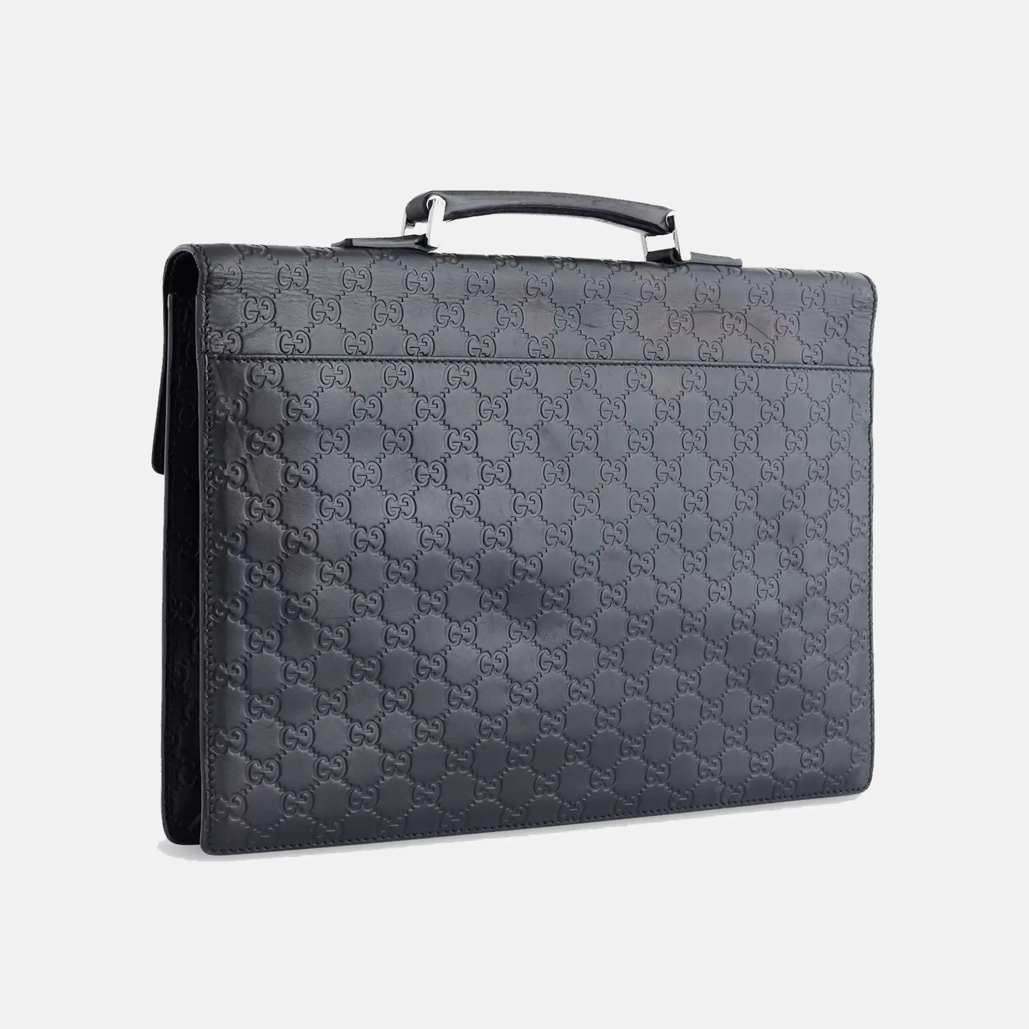 Gucci Men's Guccissima Black Briefcase