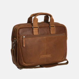Leather Laptop Bag Cognac Seth