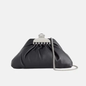 MARC JACOBS The Glam Claw Clip Small Leather Clutch Bag