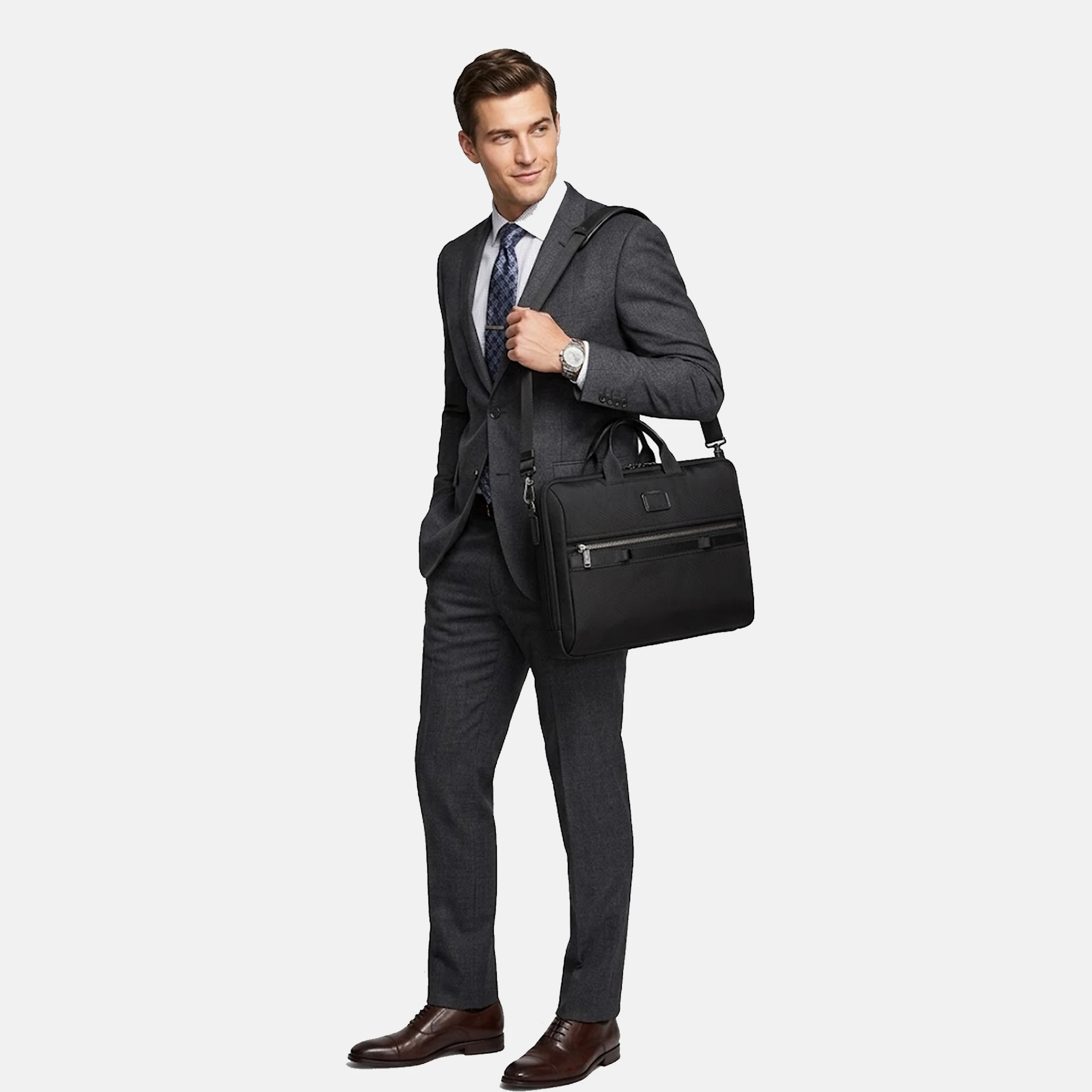 Men's Alpha Bravo Black Felker 17 Laptop Bag