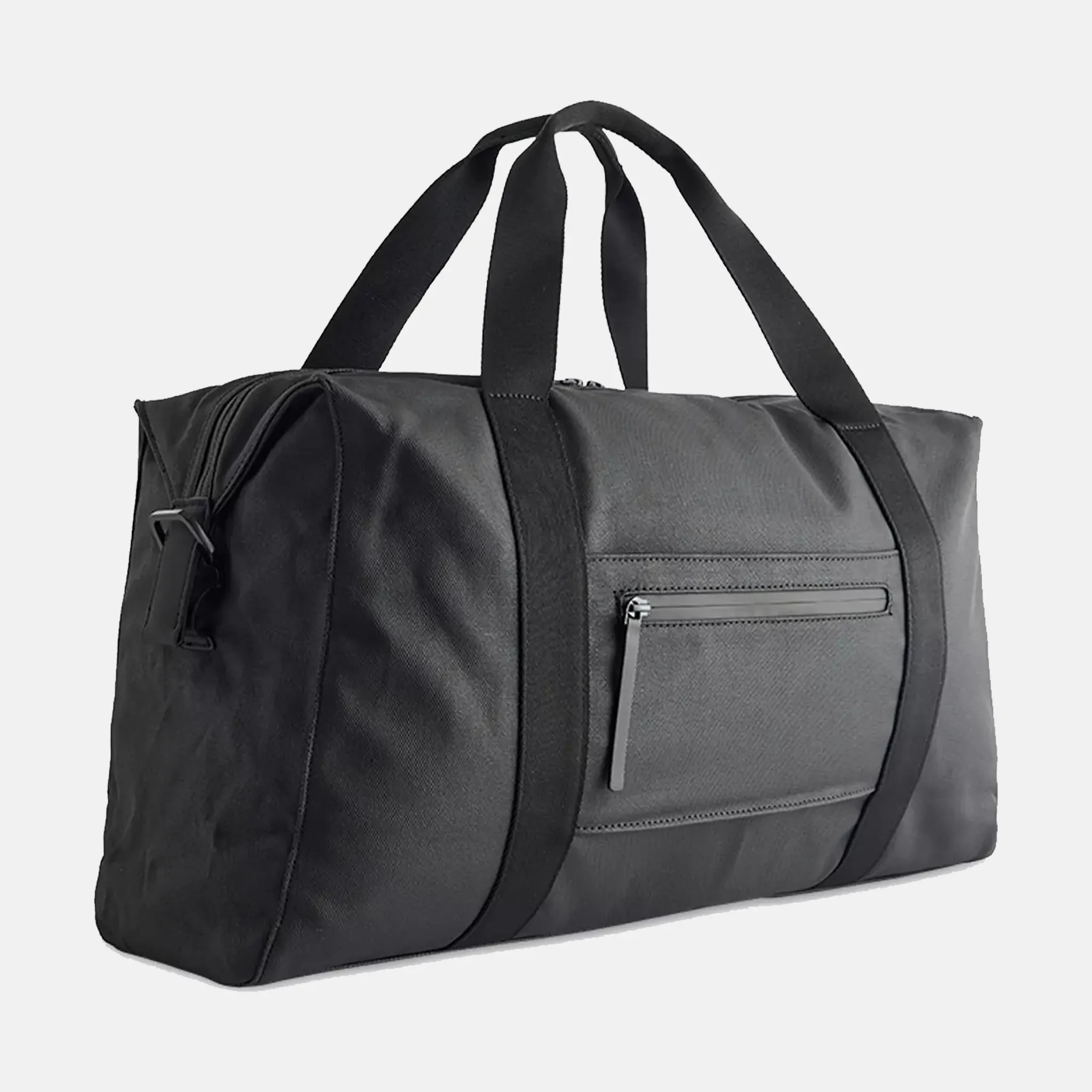 Men's Botee Black Logo Embroidered Duffle Bag