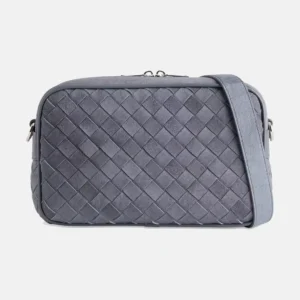 Men's Bottega Veneta Camera Suede Indigo Bag