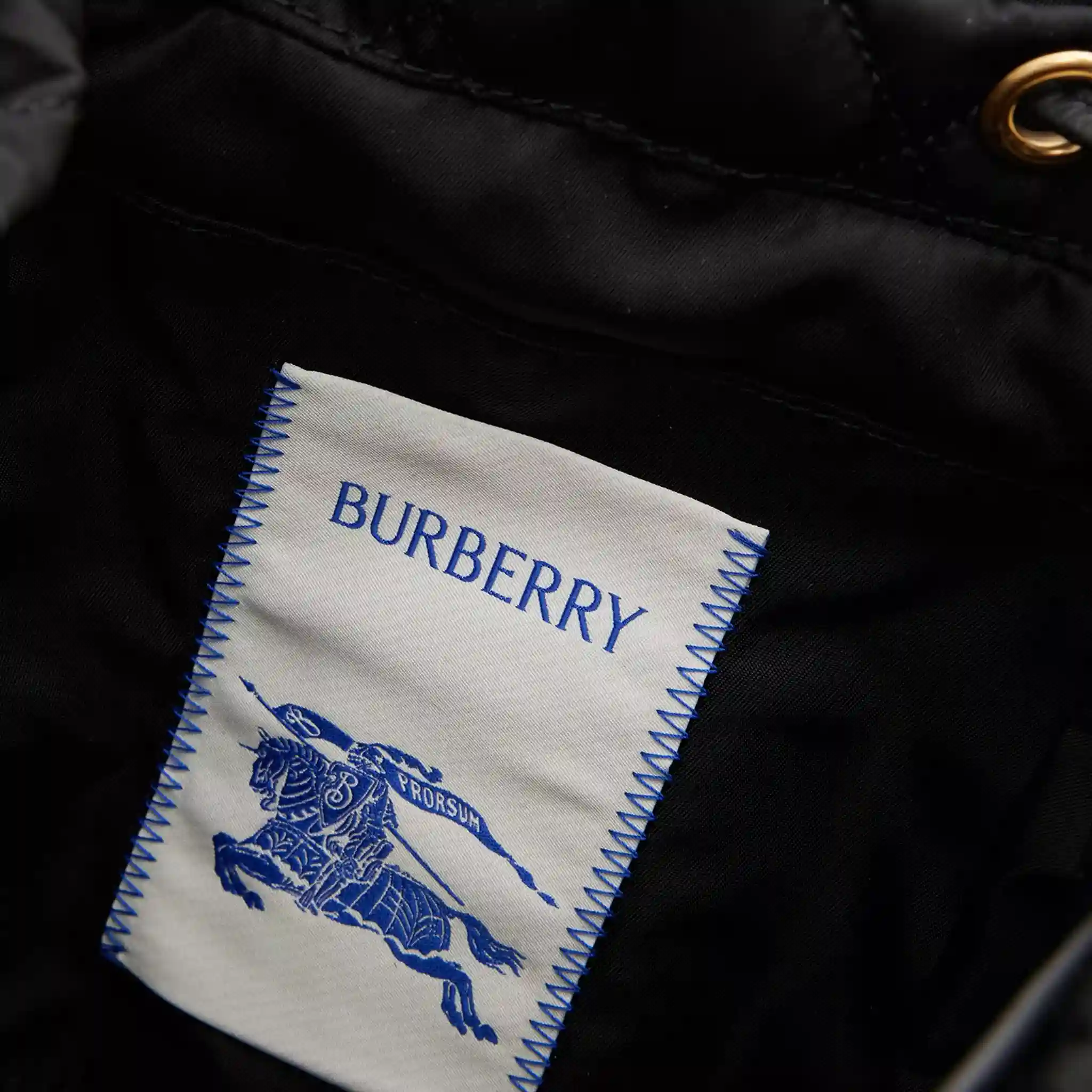 Men's Burberry Mini Horseshoe Woven Backpack