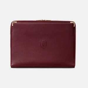 Men's Cartier Must de Burgendy Leather Briefcase