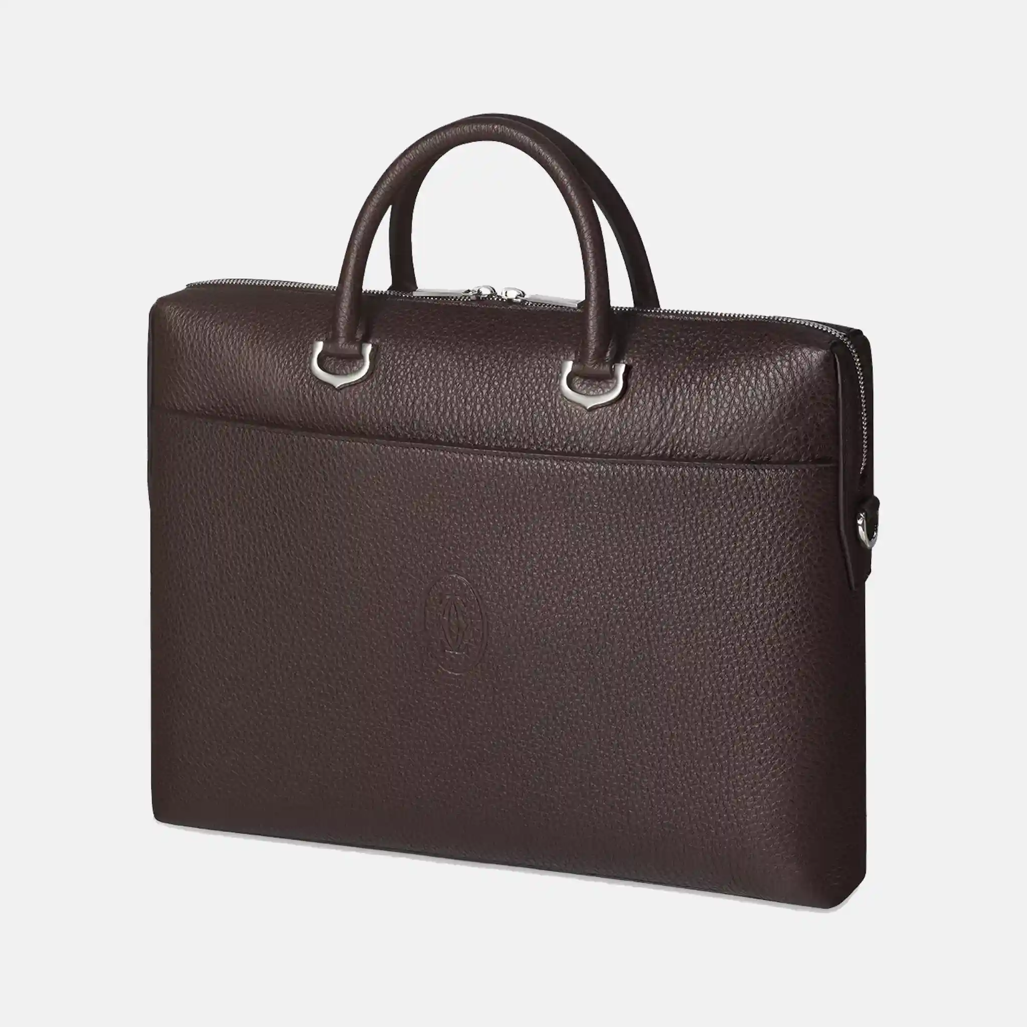 Men's Cartier Must de Cartier Leather Brown Briefcase