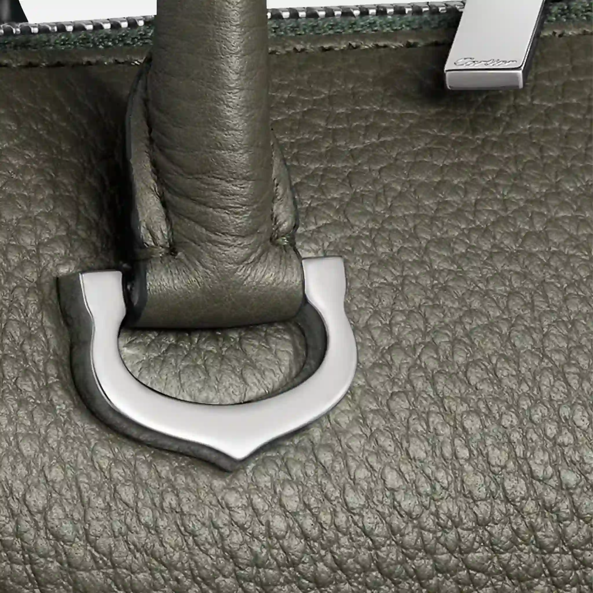 Men's Cartier Must de Cartier Leather Khaki Briefcase