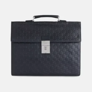 Men's Gucci Black Guccissima Briefcase
