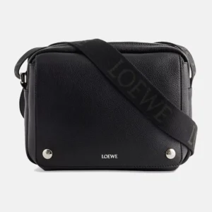 Men's Loewe Messenger Pebble Black Bag