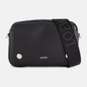 Men's Loewe Pebble Messenger Mini Black Bag