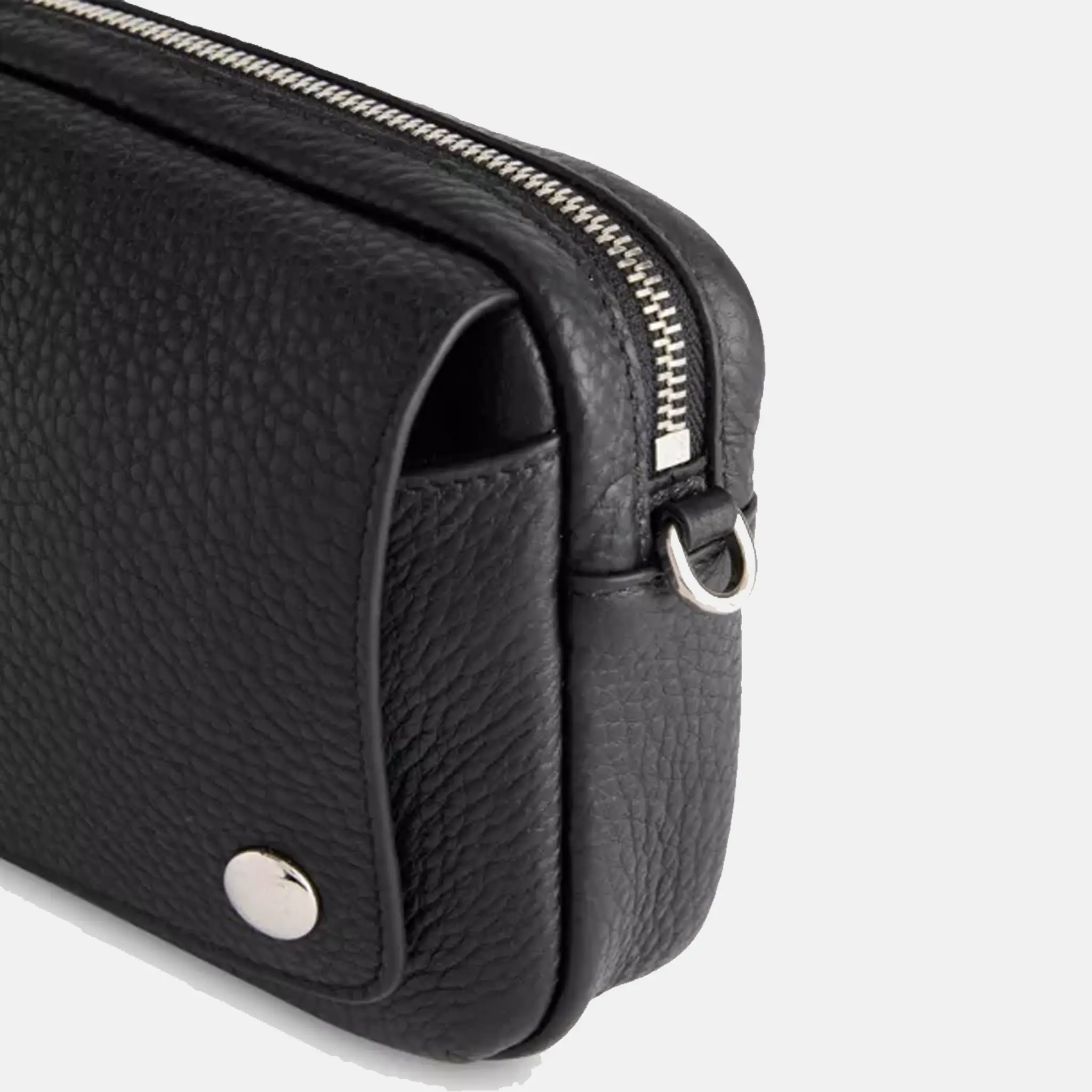 Men's Loewe Pebble Messenger Mini Black Leather Bag