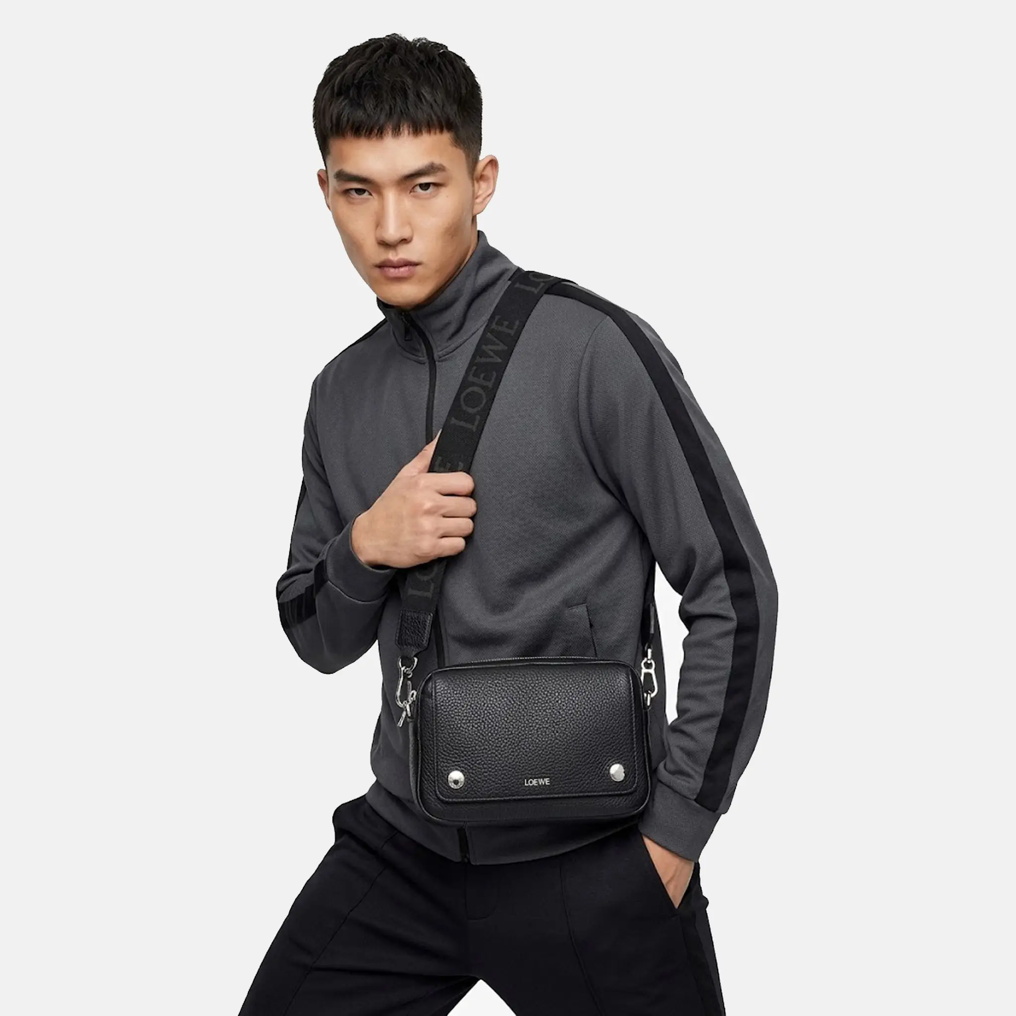 Men's Loewe Pebble Messenger Mini Leather Cross Body Bag