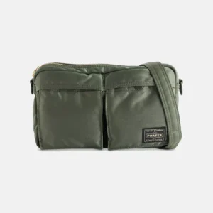 Men's Porter Yoshide & Co Sage Green Nylon Shell Tanker Sling Bag