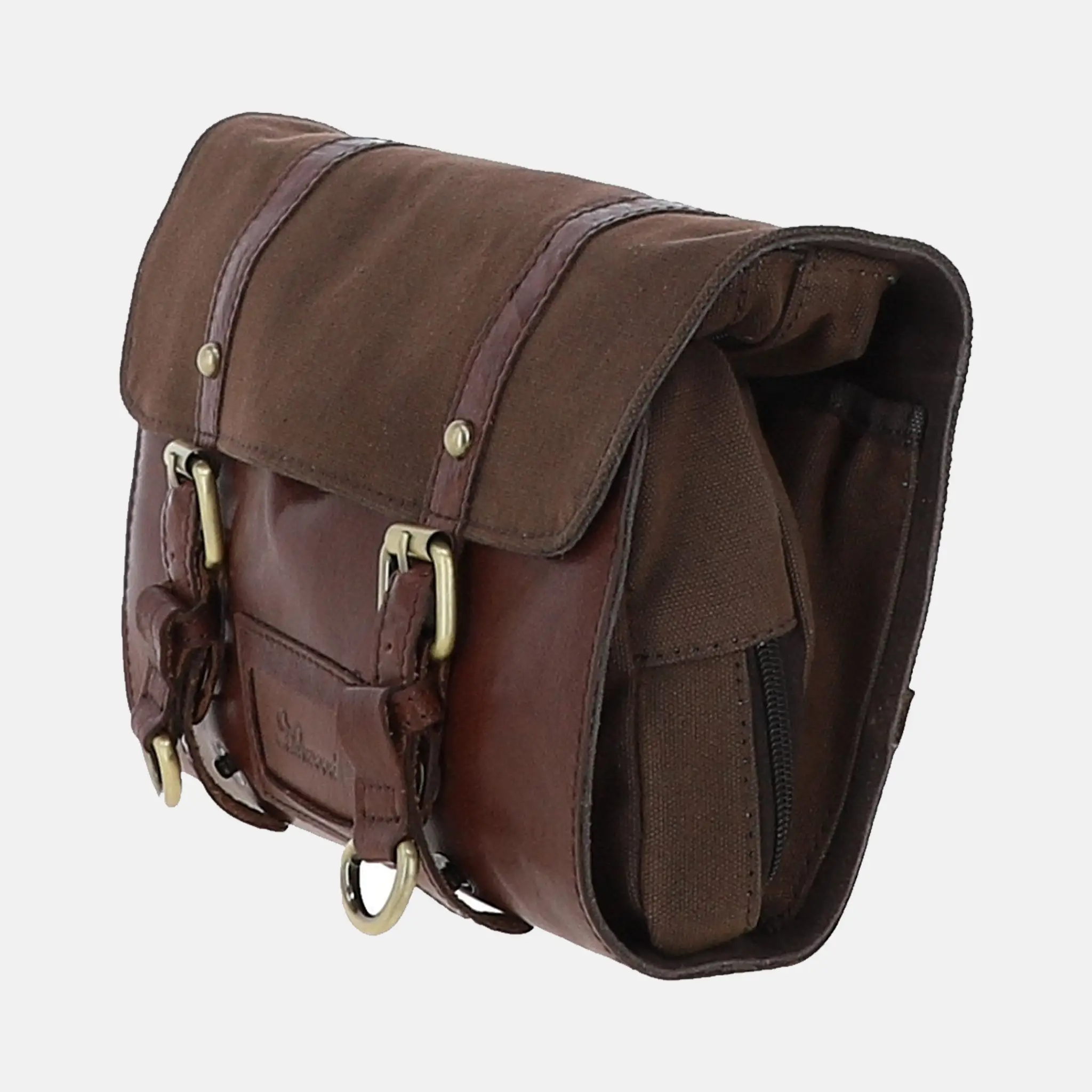 Men's Tan Hanging Toiletry Leather Bag