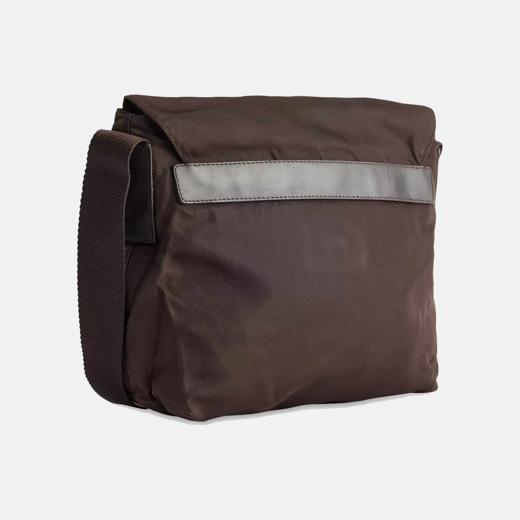Prada Men's Nylon Sling Bag Brown