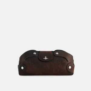 Wilma Detachable-Strap Clutch Leather Bag