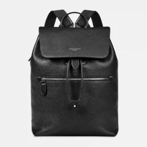 Women's Aspinal Of London Reporter Leather Backpack Black