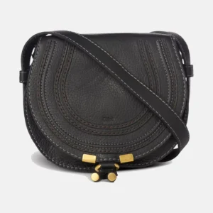 Women's Chloe Marcie small leather Black saddle bag