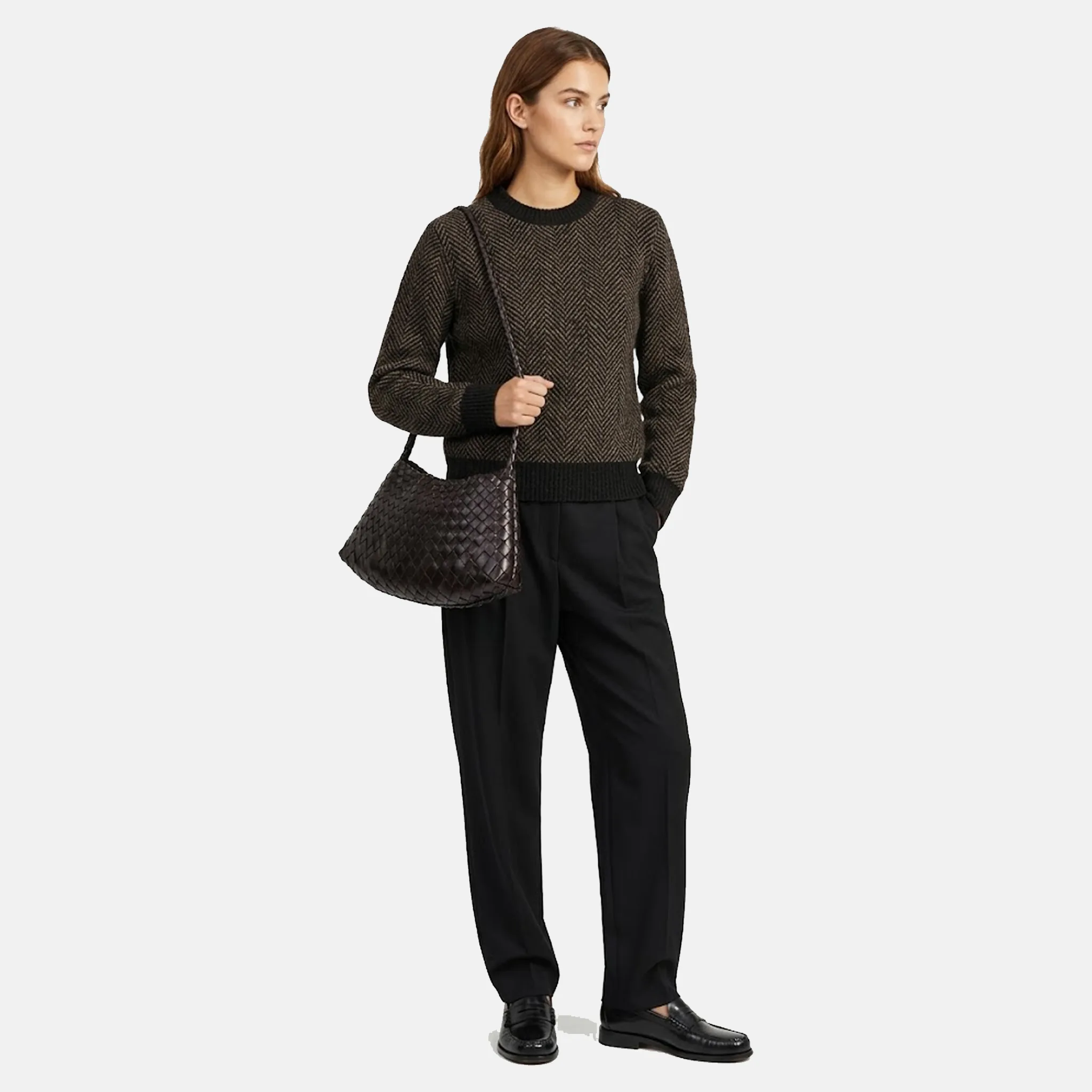 Women's Dragon Diffusion Rosanna Small Dark Brown Leather Shoulder Bag