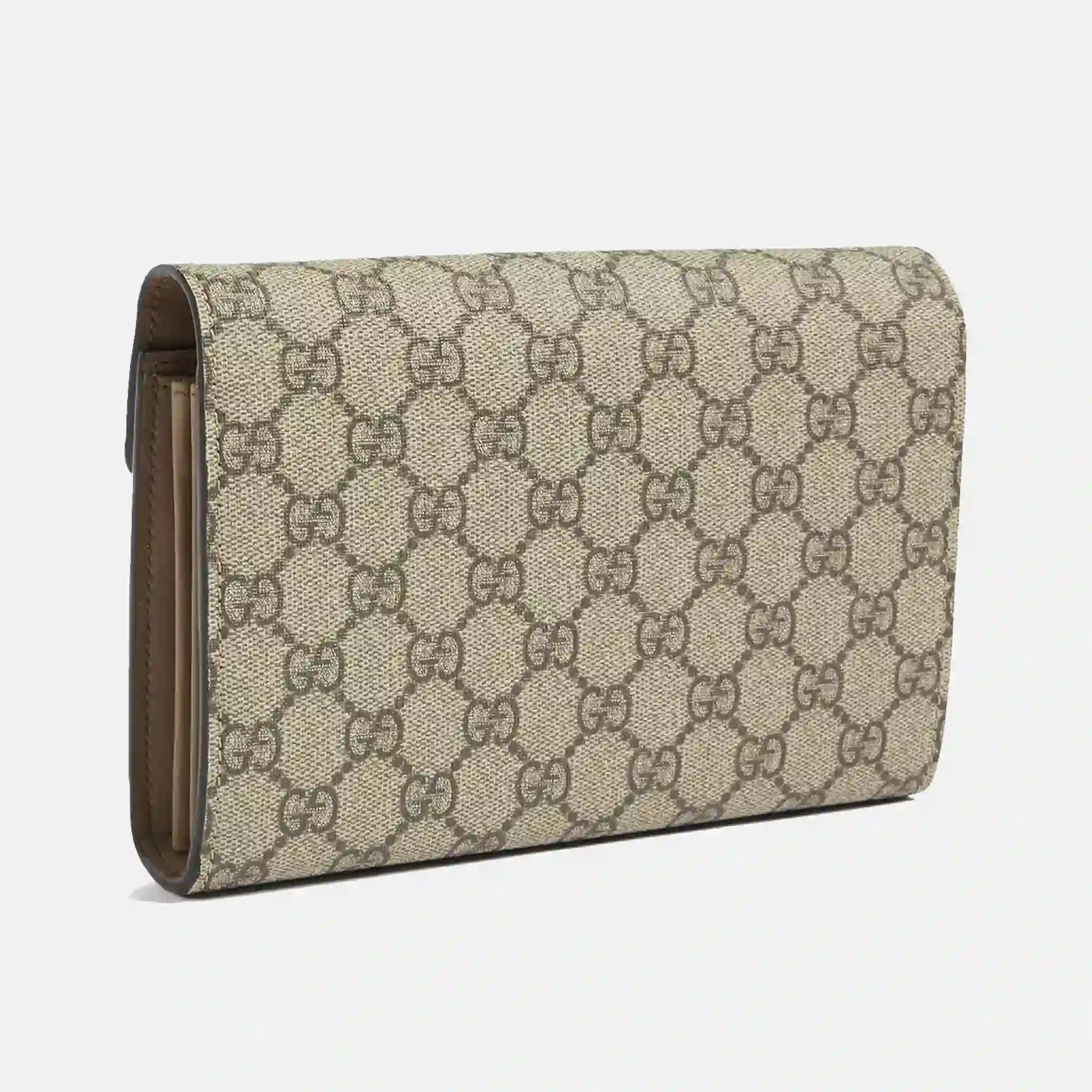 Women's Gucci GG Supreme Dionysus Canvas Chain Wallet