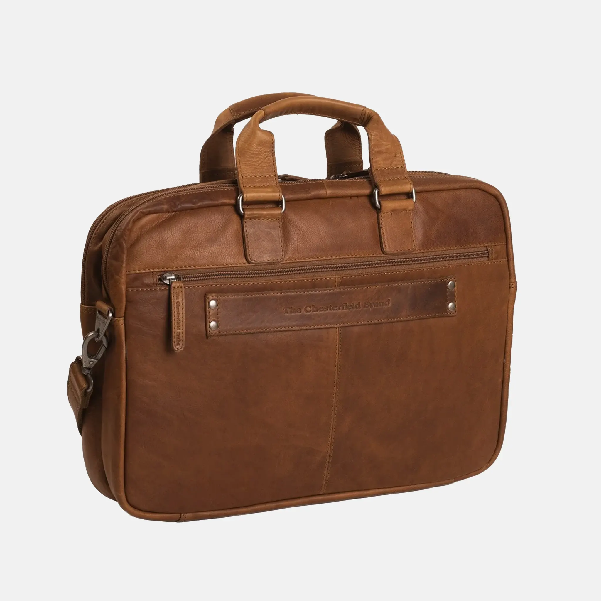 genuine cognac leather laptop bag