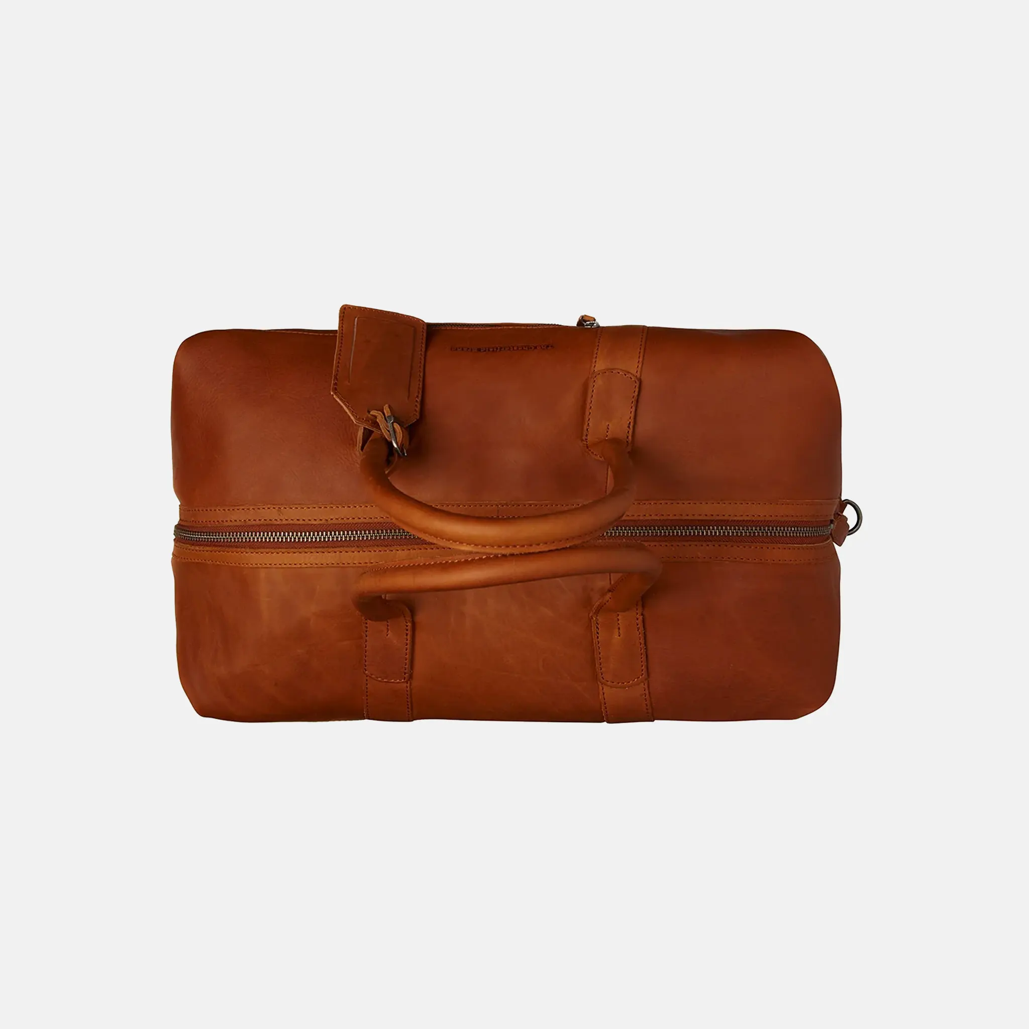 Portsmouth Cognac Leather Travel Bag - Image 4