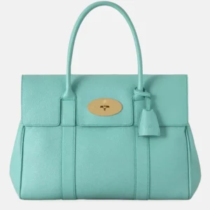 Bayswater Leather Tote Bag blue front