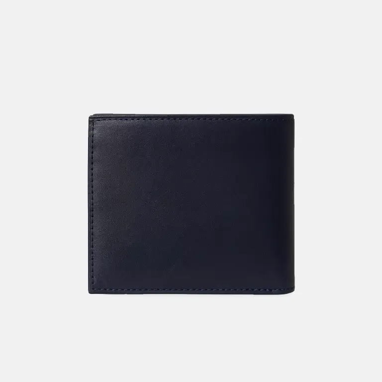 Bear-Embroidered Leather Billfold Wallet back