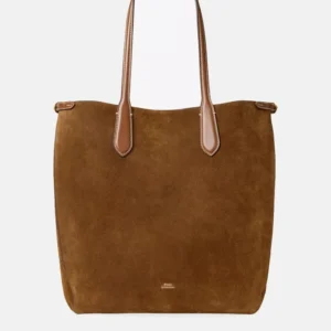 Bellport Large Suede Tote Bag front