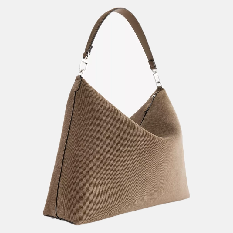 Bevel Medium Suede Tote Bag back