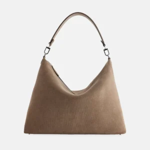 Bevel Medium Suede Tote Bag front