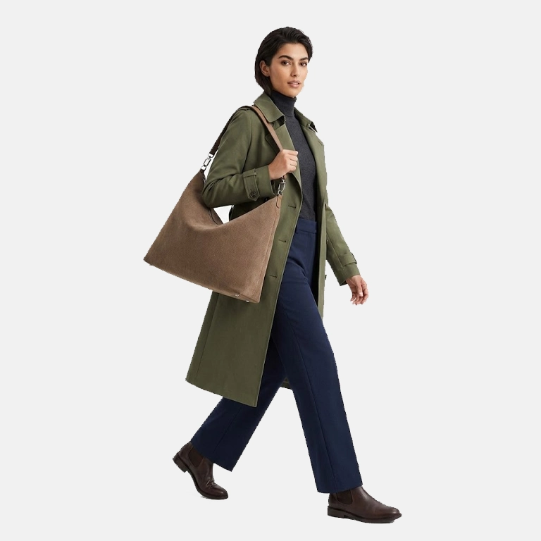 Bevel Medium Suede Tote Bag model