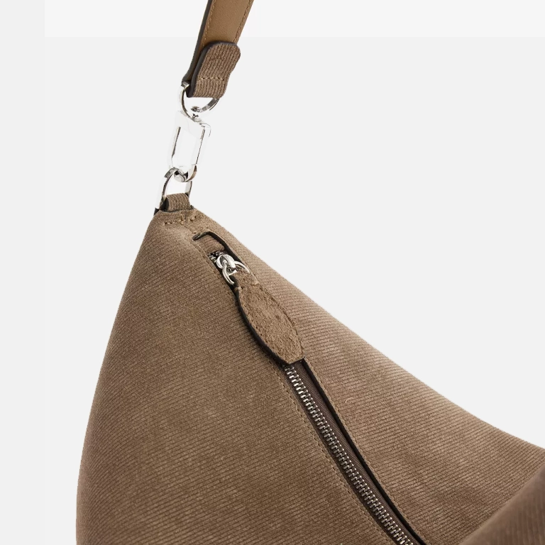 Bevel Medium Suede Tote Bag side