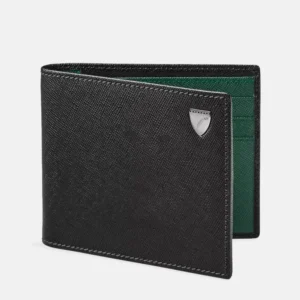 Billfold logo-embellished leather wallet close