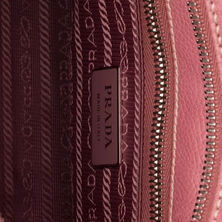 Bonnie Leather Tote Bag pink zipper