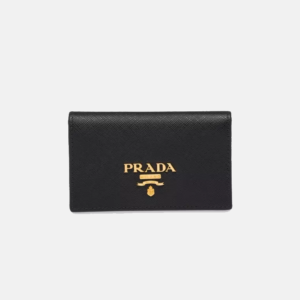 Brand-Embellished Leather Card Holder front