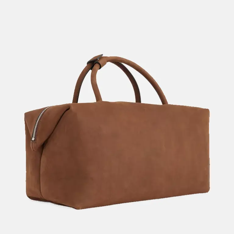 Brand-Embossed Large Nubuck-Leather Tote Bag back