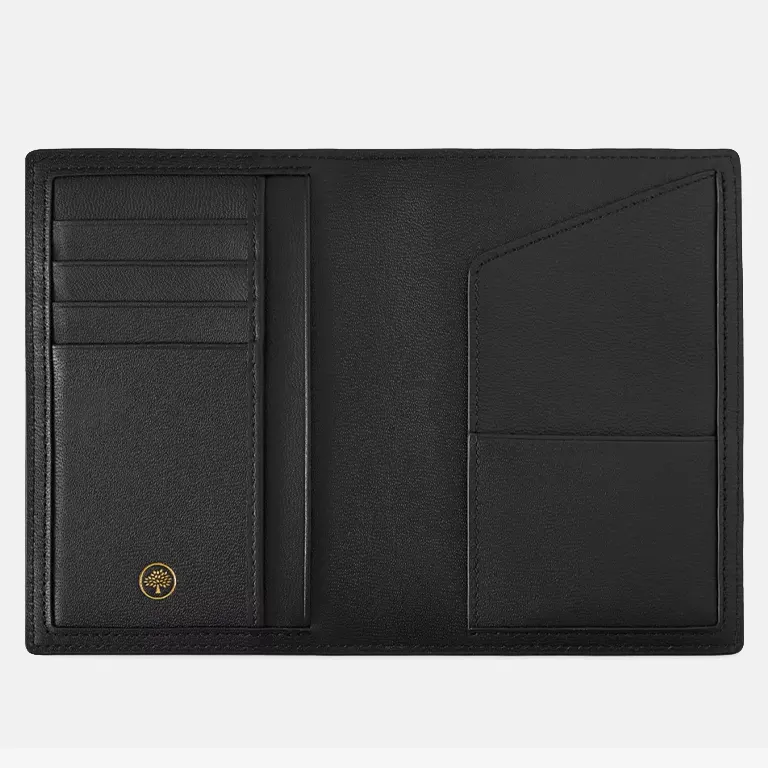 Brand-Embossed Scotchgrain Passport Cover open