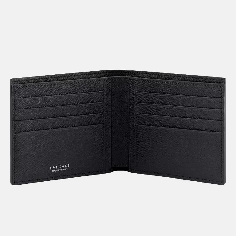 Bvlgari Bvlgari Man Hipster Compact Leather Wallet open