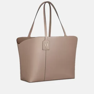 C de Cartier Leather Tote Bag front