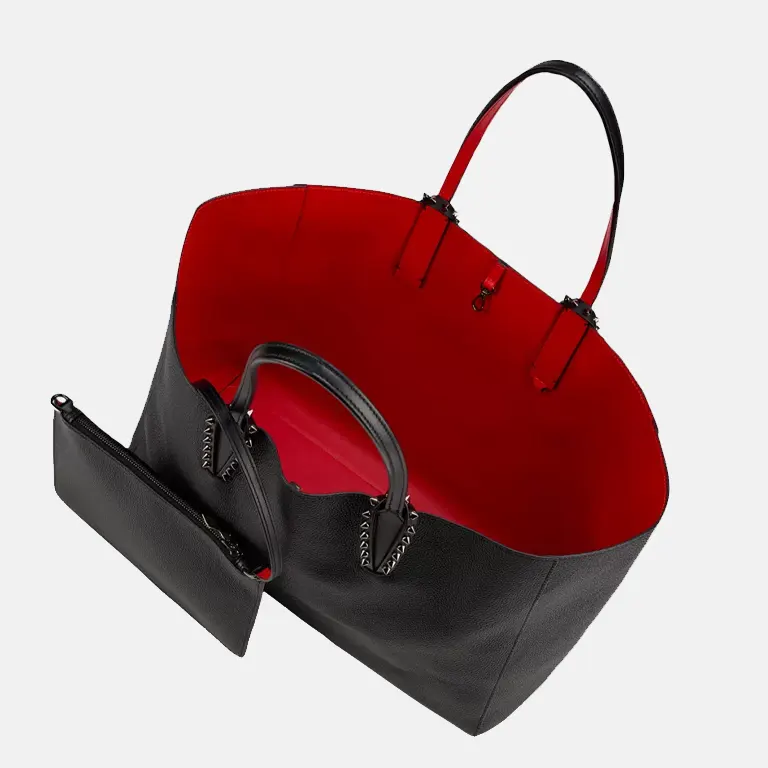 Cabata Soft Large Calf-Leather Tote Bag open