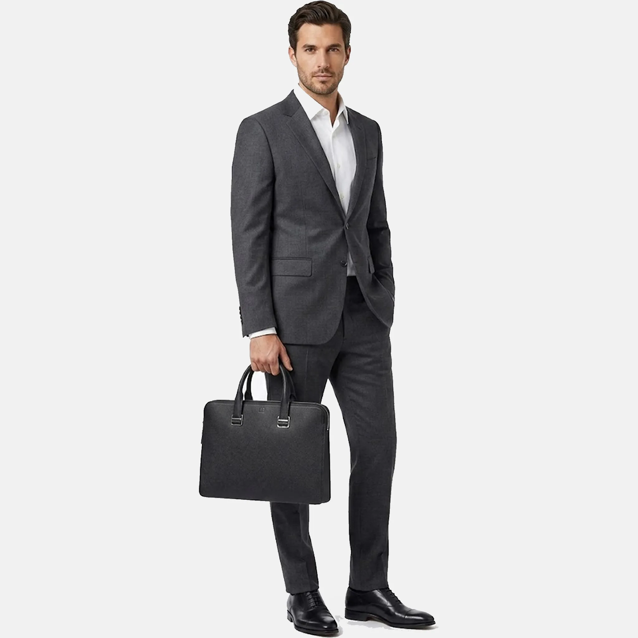 Cadogan Single-Gusset Leather Document Case model