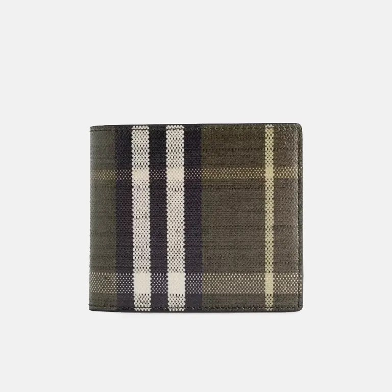 check-bifold-thicket-green-wallet